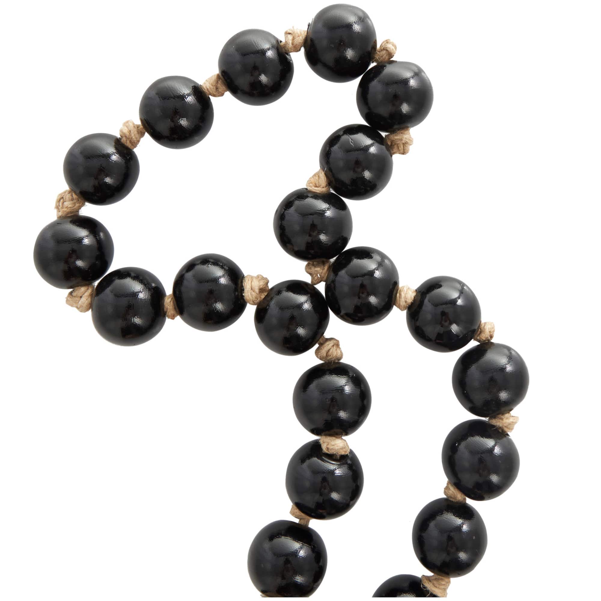 4ft. Glass Handmade Round Beaded Garland with Tassel